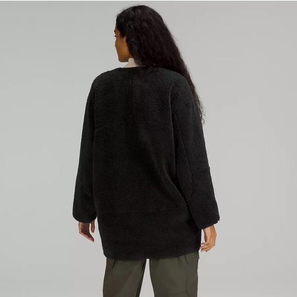 Lululemon Collarless Textured Fleece Full Zip Size 8 - Picture 2 of 4